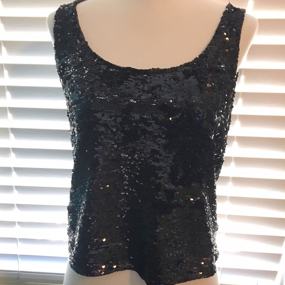 Lafayette 148 New York Tops - LAFAYETTE 148 Sequin Crop Tank Top